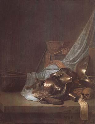 POORTER, Willem de Still Life with Weapons and Banners (mk14) oil painting image